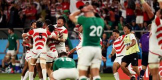 Em Shizuoka, Japão faz história e vence a Irlanda na Copa do Mundo de Rugby 2019